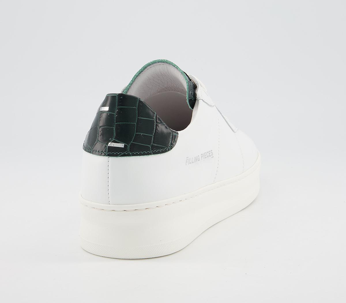 Filling Pieces Low Plain Court Trainers Filling Pieces Low Plain Court Trainers Croc Green