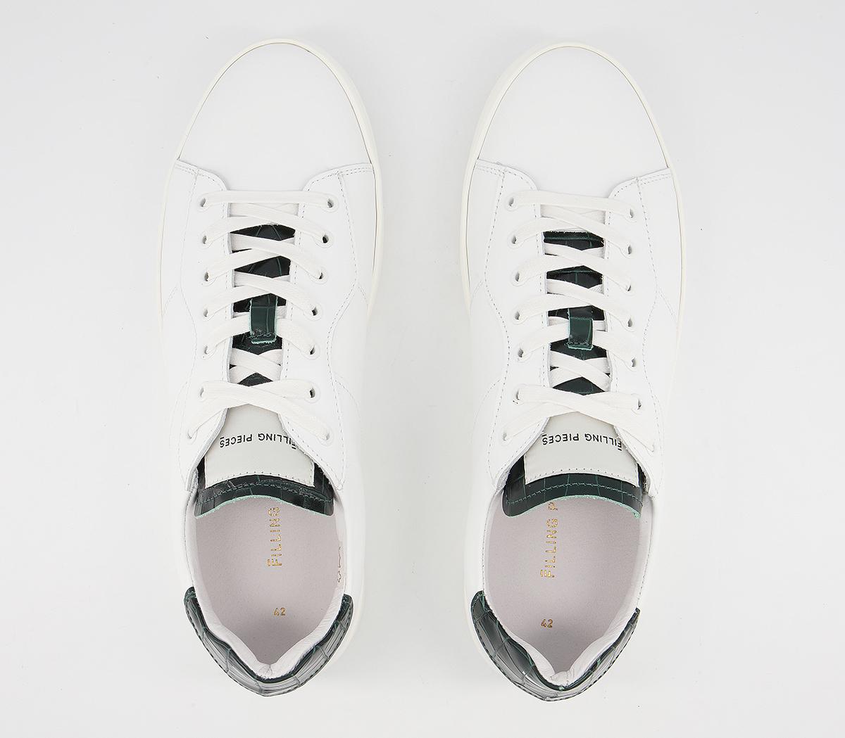 Filling Pieces Low Plain Court Trainers Filling Pieces Low Plain Court Trainers Croc Green
