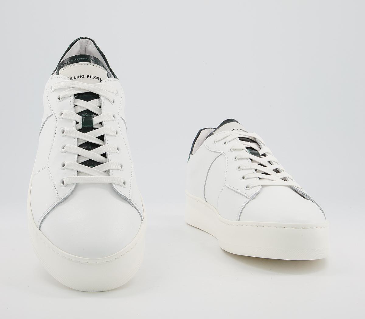 Filling Pieces Low Plain Court Trainers Filling Pieces Low Plain Court Trainers Croc Green
