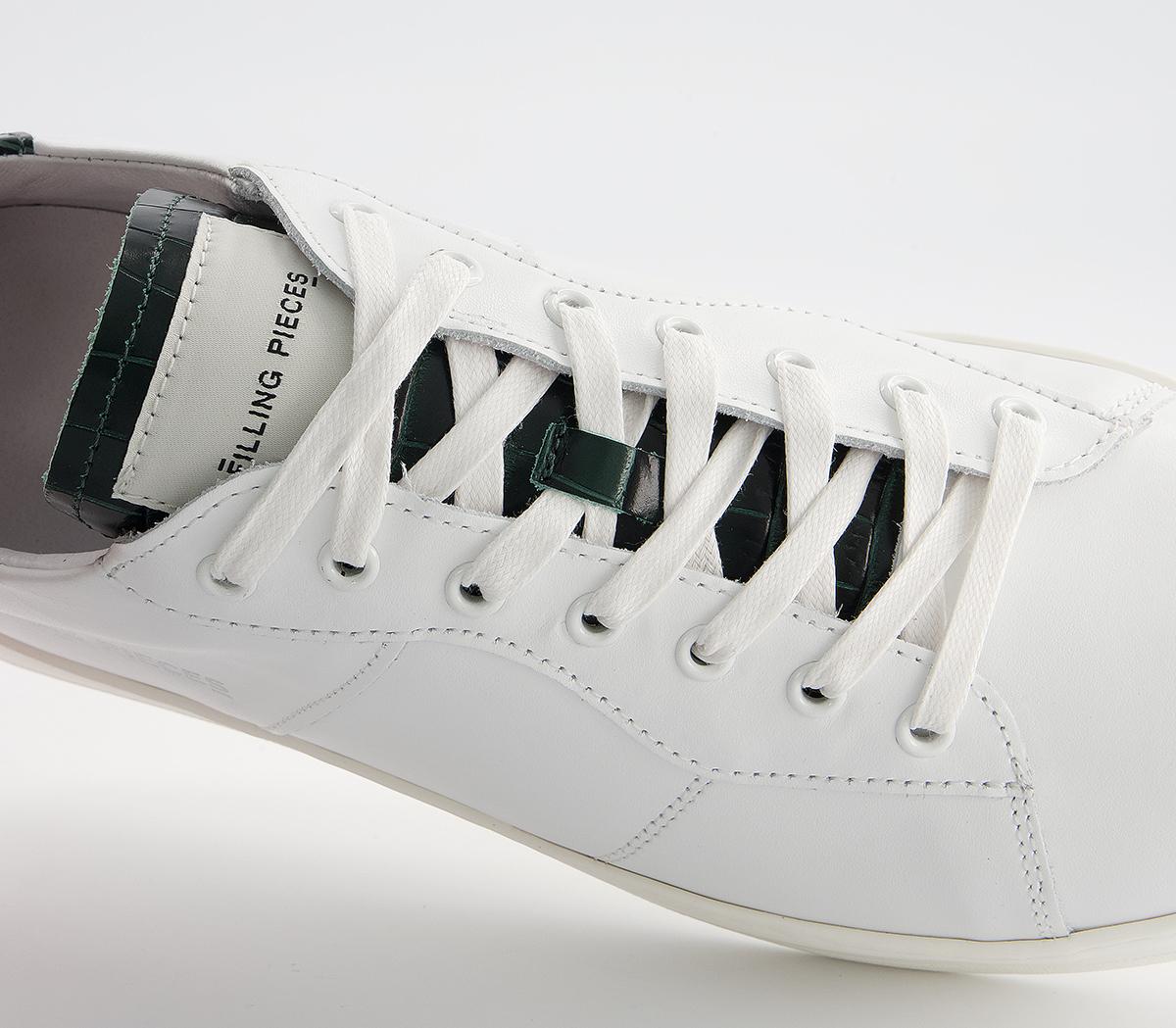 Filling Pieces Low Plain Court Trainers Filling Pieces Low Plain Court Trainers Croc Green