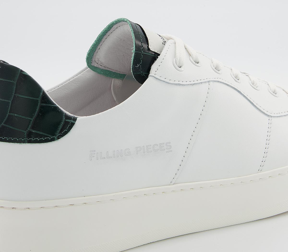 Filling Pieces Low Plain Court Trainers Filling Pieces Low Plain Court Trainers Croc Green