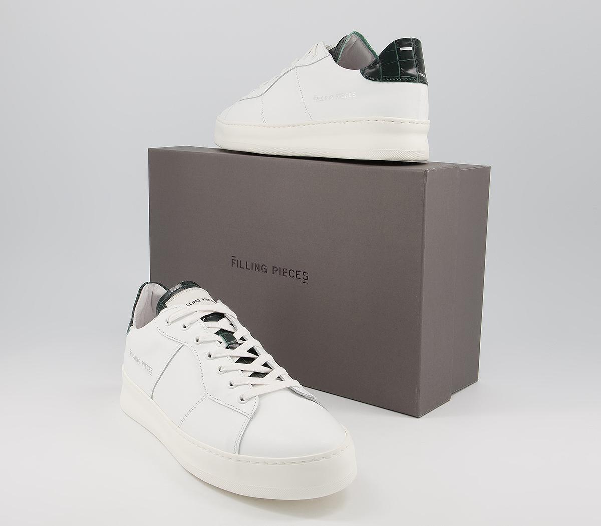 Filling Pieces Low Plain Court Trainers Filling Pieces Low Plain Court Trainers Croc Green