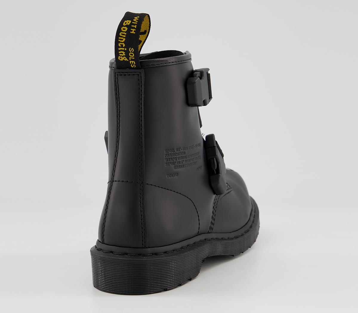 Dr. Martens 1460 WTAPS Leather Strap Boots Black Smooth - Men's Boots