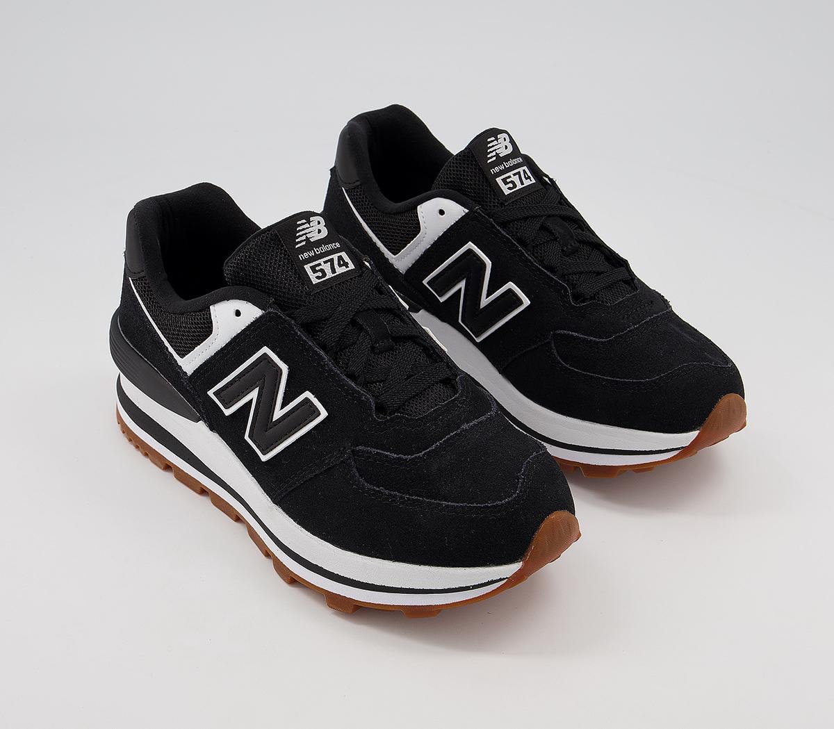 New Balance 574 Wedge Trainers Black White Women's Trainers