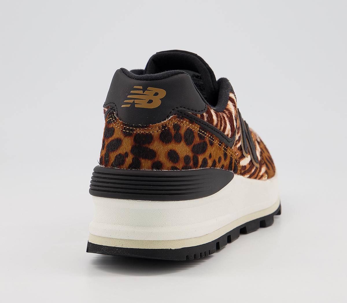 New Balance 574 Wedge Trainers Workwear Black Animal Mix Women's Trainers