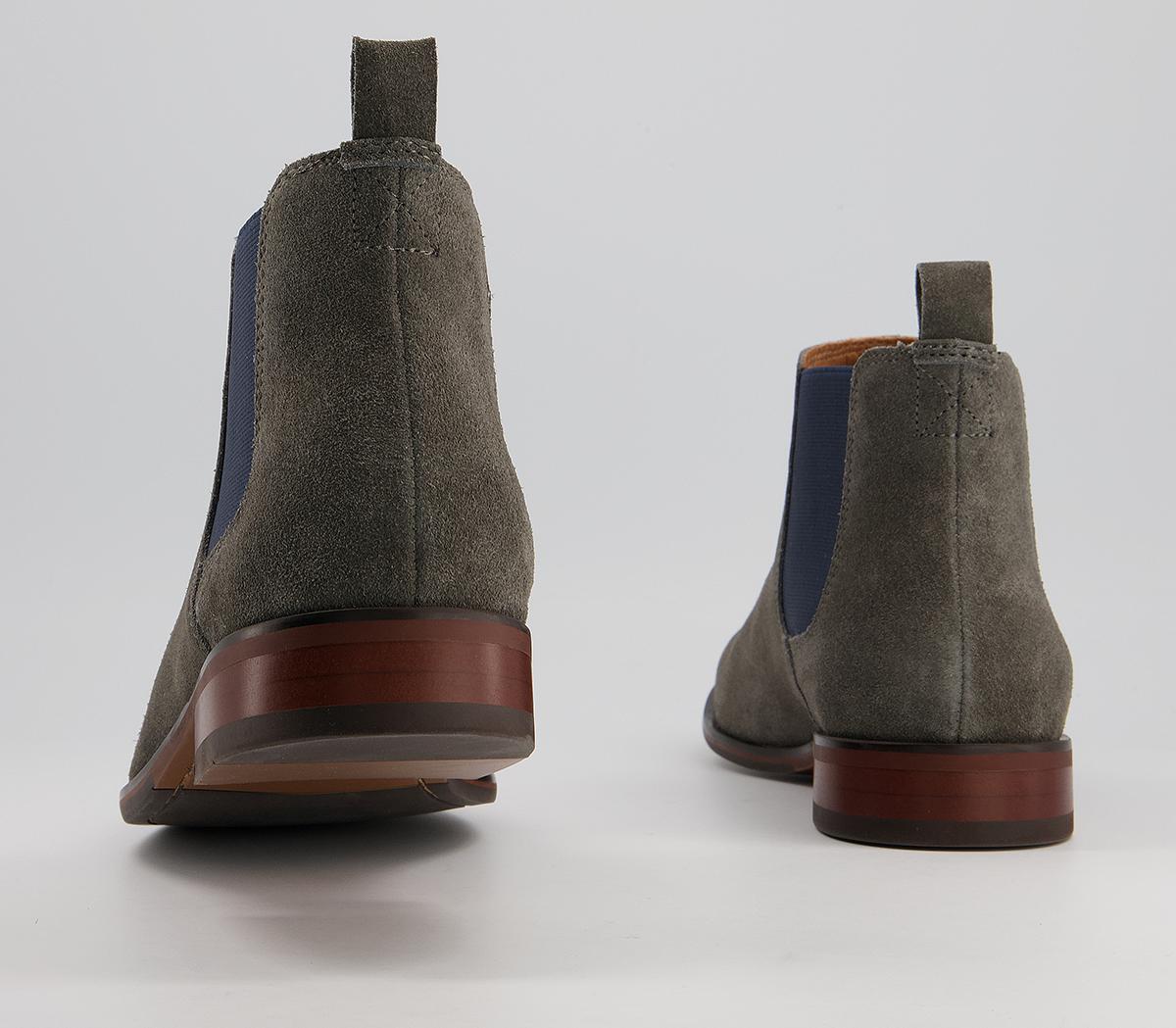 Office Barkley 2 Chelsea Boots Office Barkley 2 Chelsea Boots Grey Navy Suede
