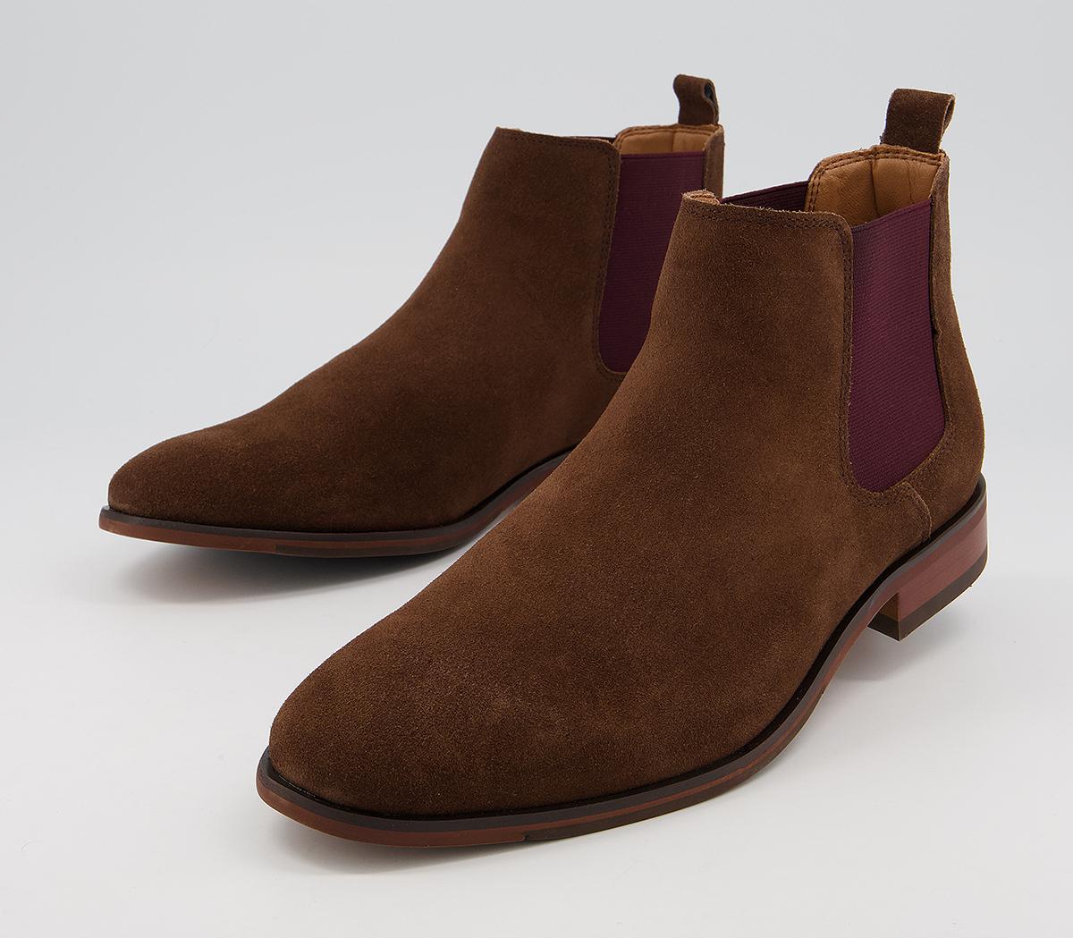 OFFICEBarkley 2 Boots OFFICEBarkley 2 BootsChocolate Burgundy Suede