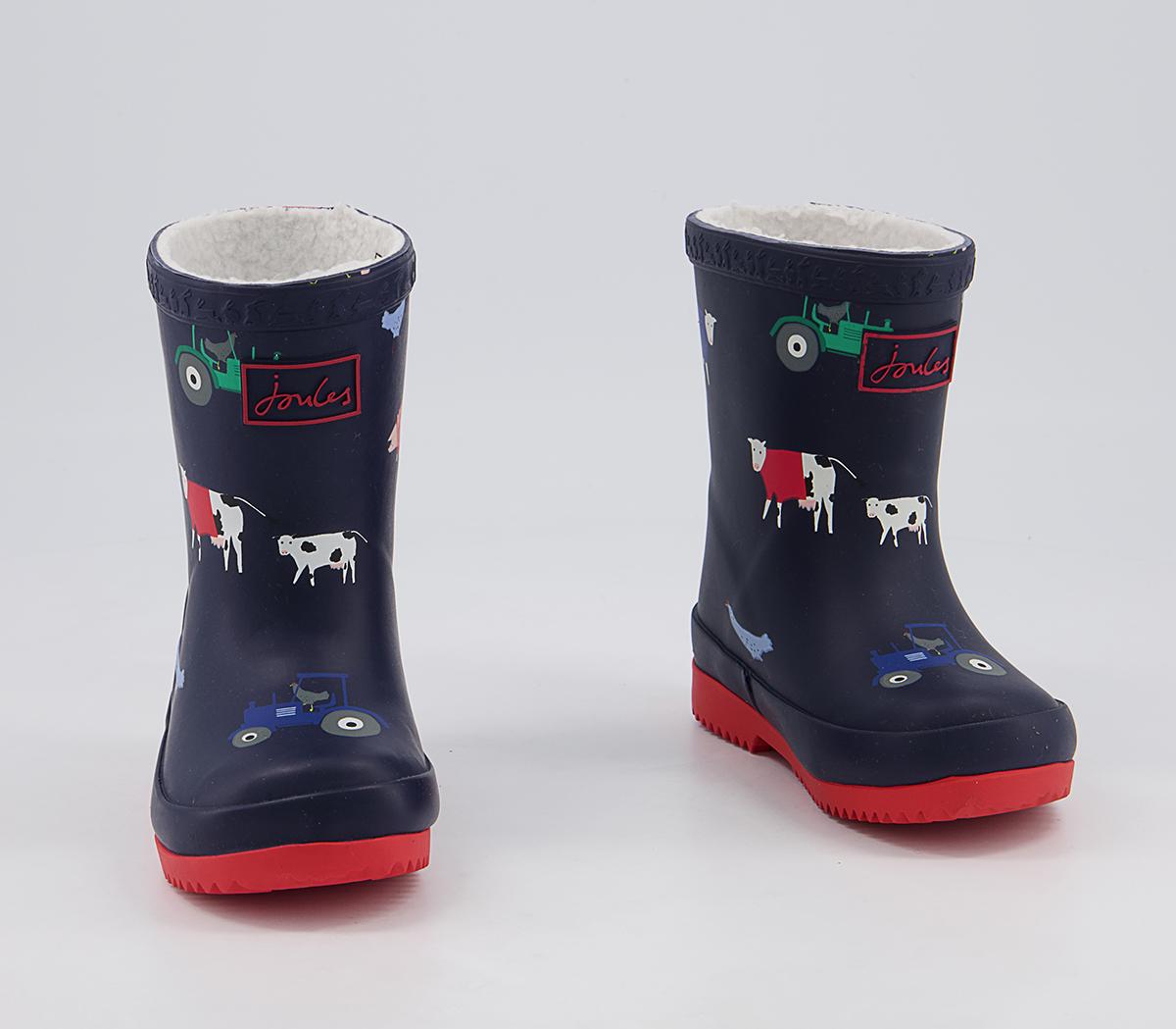 Joules Baby Printed Wellies Joules Baby Printed Wellies Navy Animals