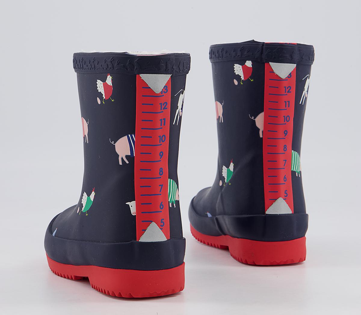 Joules Baby Printed Wellies Joules Baby Printed Wellies Navy Animals