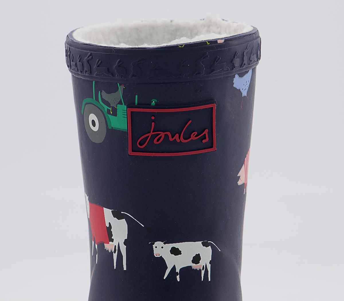 Joules Baby Printed Wellies Joules Baby Printed Wellies Navy Animals