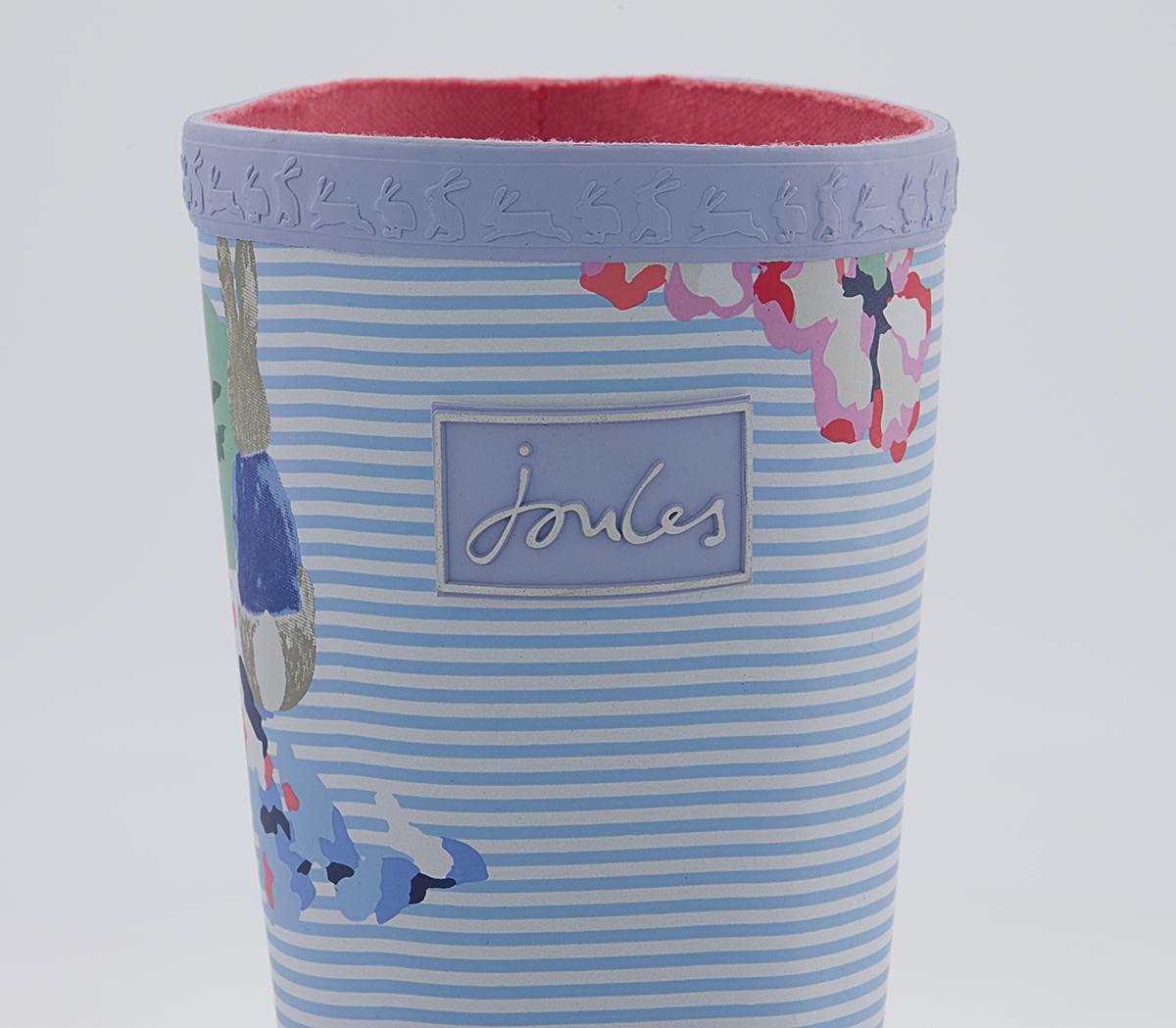 Joules Junior Roll Up Wellies Joules Junior Roll Up Wellies Peter Rabbit White Floral