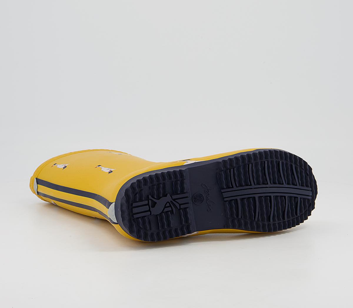 Joules Junior Roll Up Wellies Joules Junior Roll Up Wellies Gold Ducks