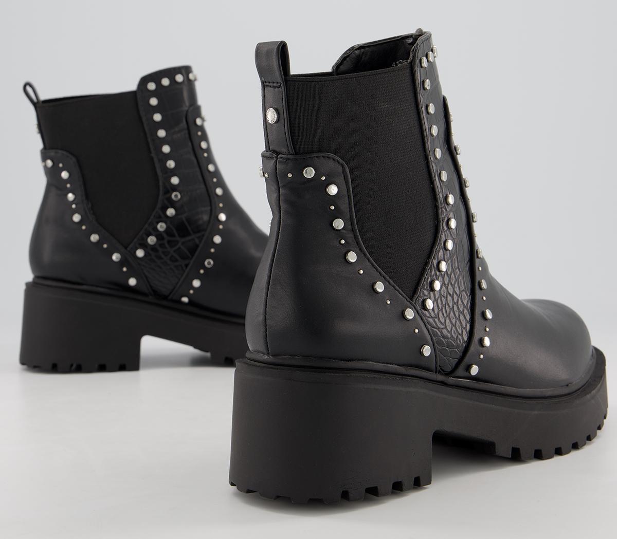 Office Above Studded Chelsea Ankle Boots Office Above Studded Chelsea Ankle Boots Black With Studs