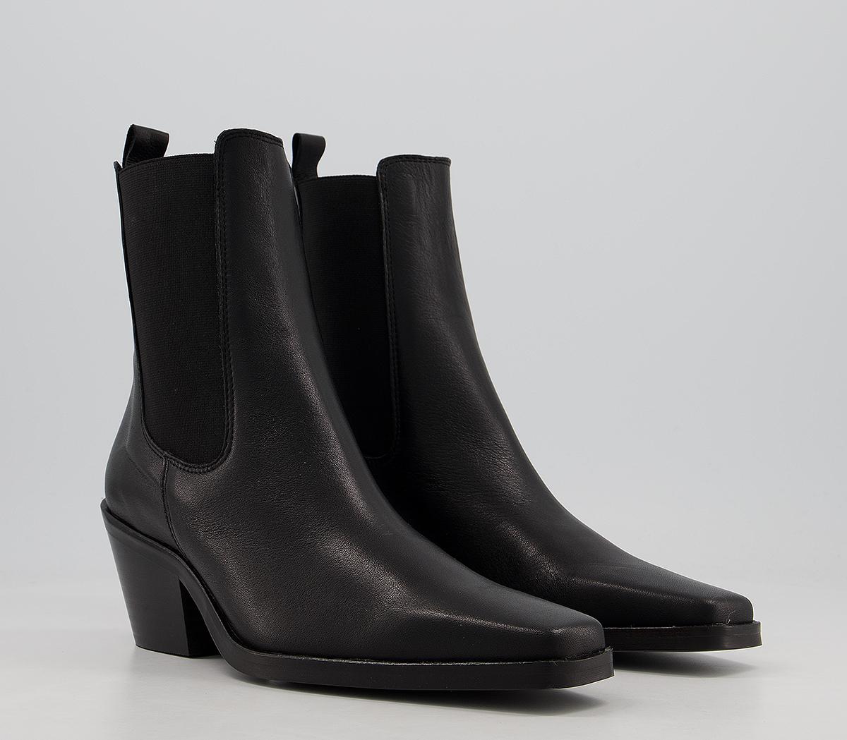 OFFICEAdjust Western Chelsea BootsBlack Leather