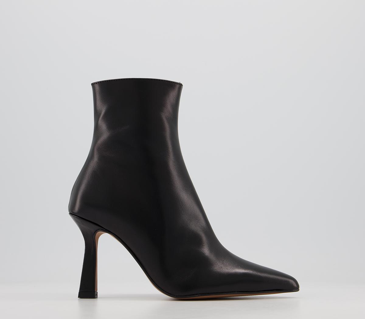 OFFICEAstonished Dressy Point BootsBlack Leather