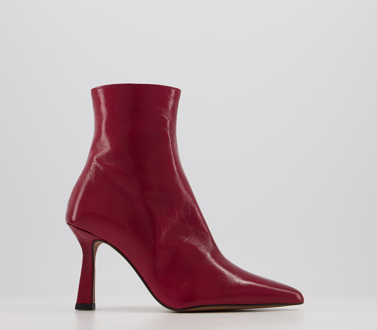 OFFICEAstonished Dressy Point BootsRed Leather
