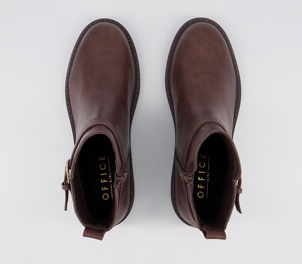 Office Announce Casual Buckle Ankle Boots Office Announce Casual Buckle Ankle Boots Chocolate
