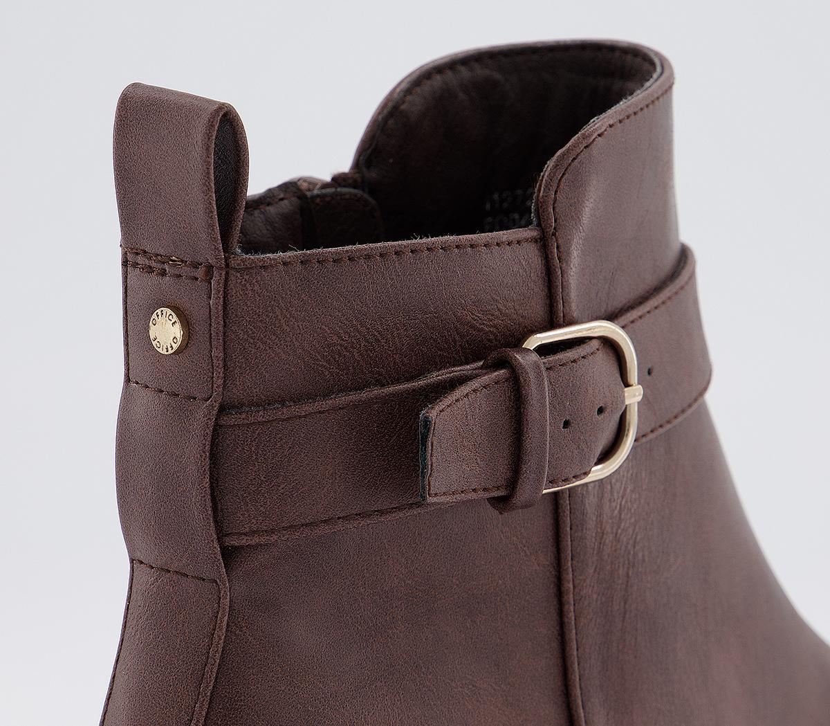 Office Announce Casual Buckle Ankle Boots Office Announce Casual Buckle Ankle Boots Chocolate