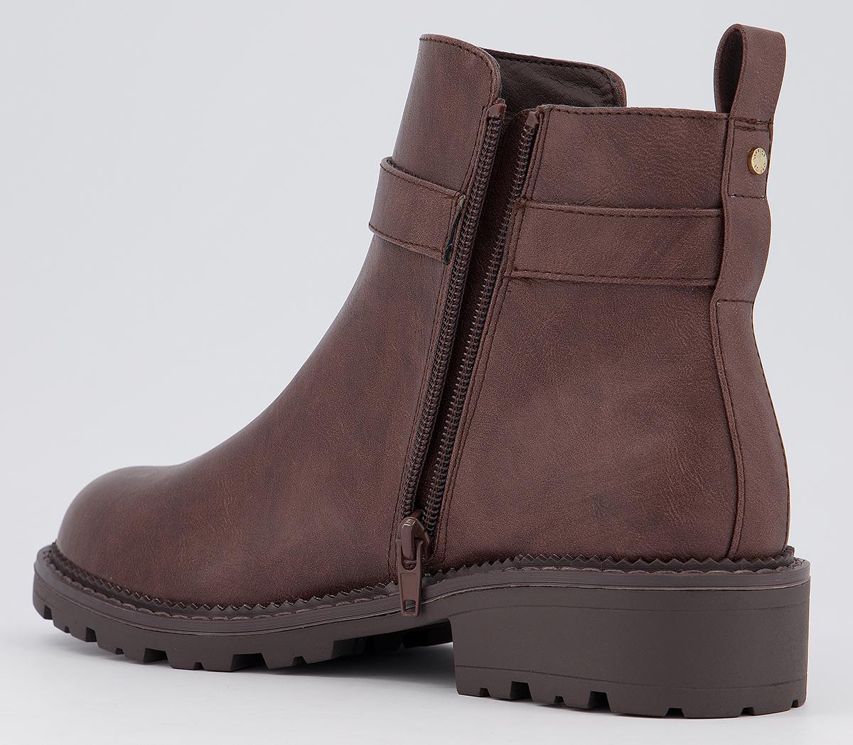 Office Announce Casual Buckle Ankle Boots Office Announce Casual Buckle Ankle Boots Chocolate