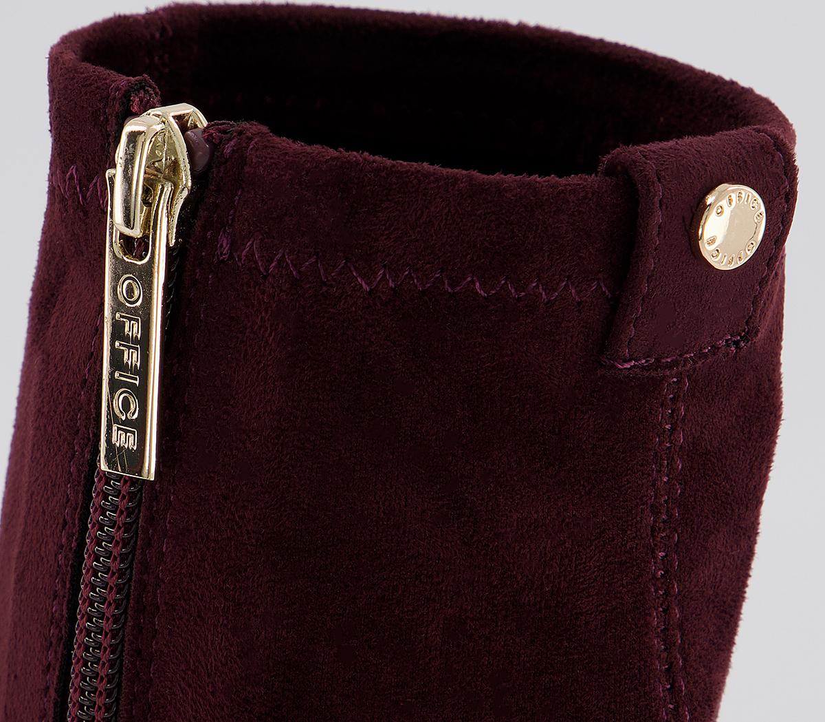 Office Aisling Stretch Block Heel Ankle Boots Office Aisling Stretch Block Heel Ankle Boots Burgundy