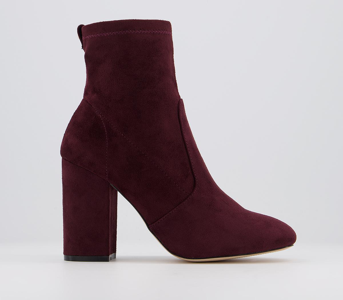 Office burgundy ankle boots online