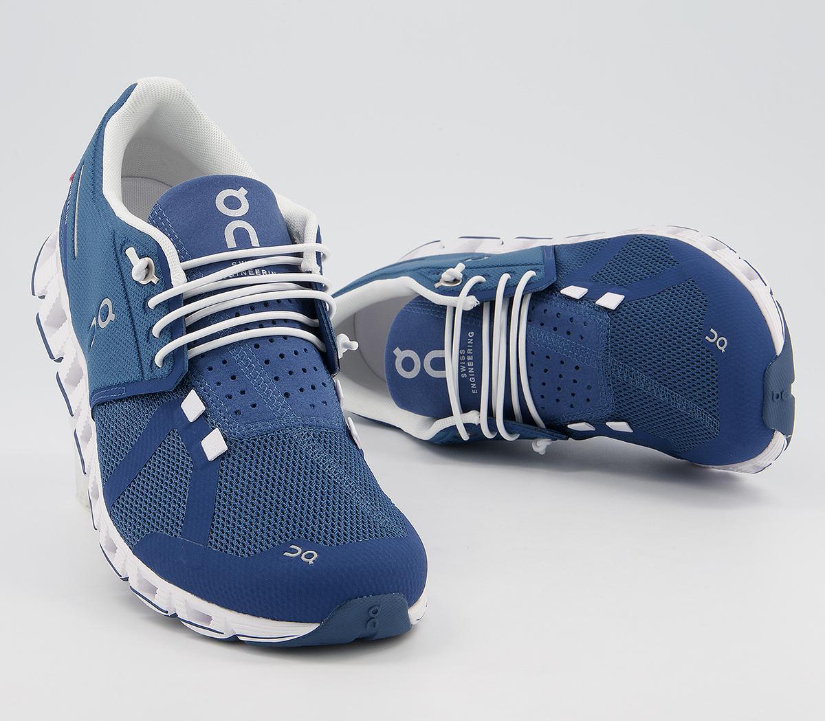 On Running Cloud Trainers On Running Cloud Trainers Denim White F