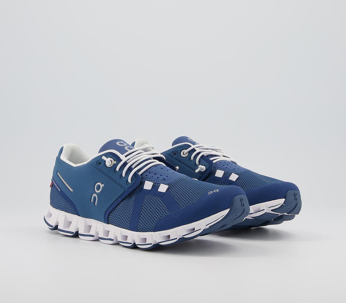 On Running Cloud Trainers On Running Cloud Trainers Denim White F