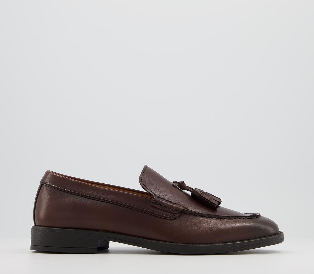 dark brown leather loafers mens