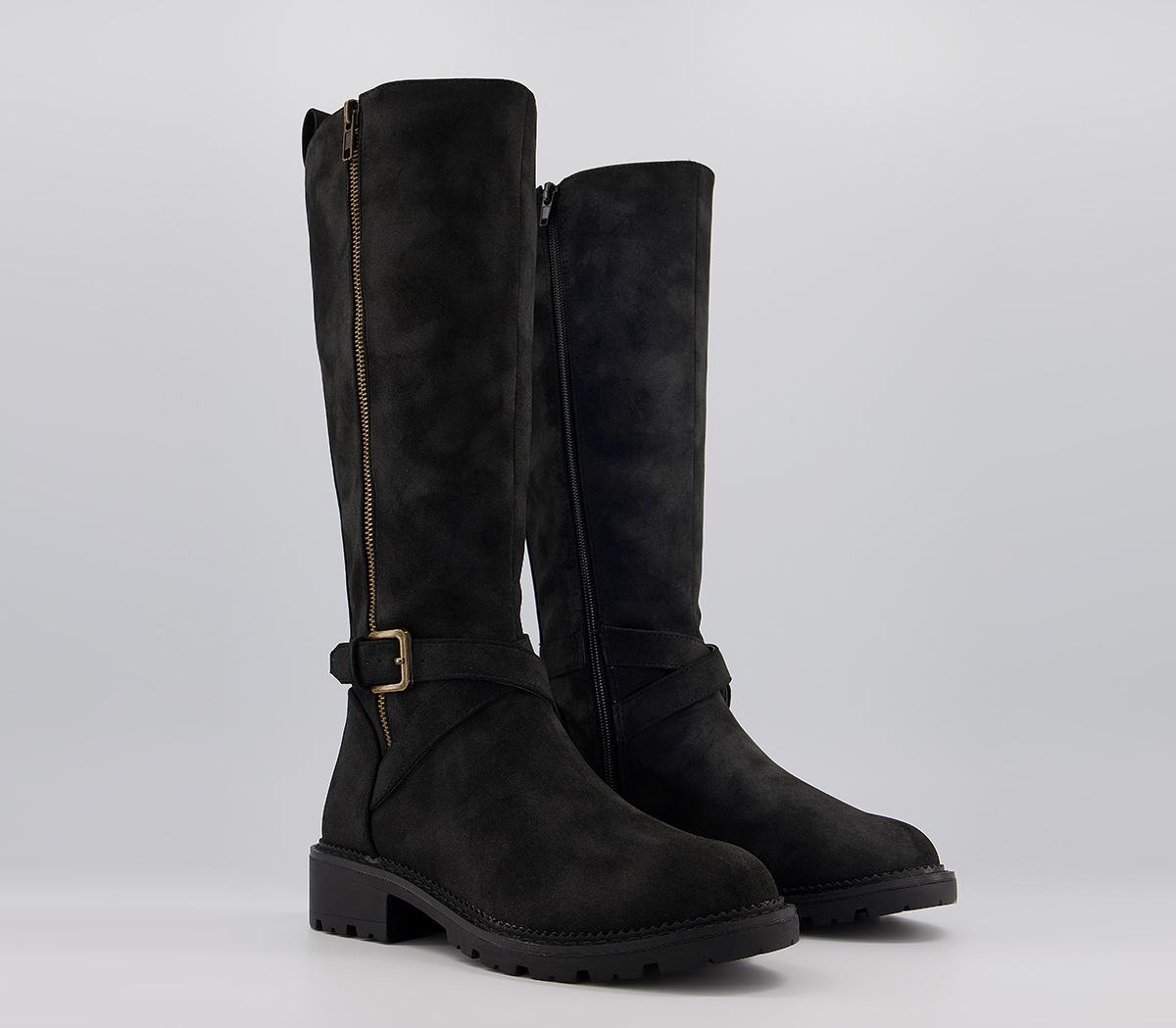 OFFICEKaris Buckle Detail Knee BootsBlack