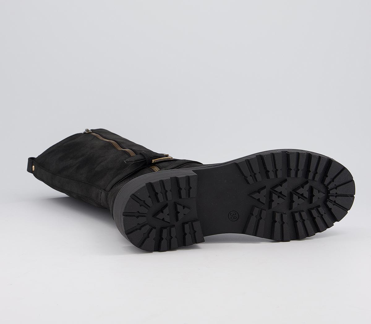 OFFICEKaris Buckle Detail Knee BootsBlack