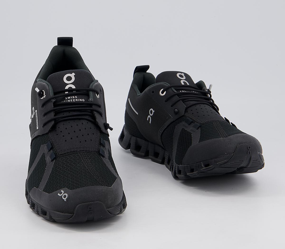 On Running Cloud Waterproof Trainers On Running Cloud Waterproof Trainers Black Lunar F