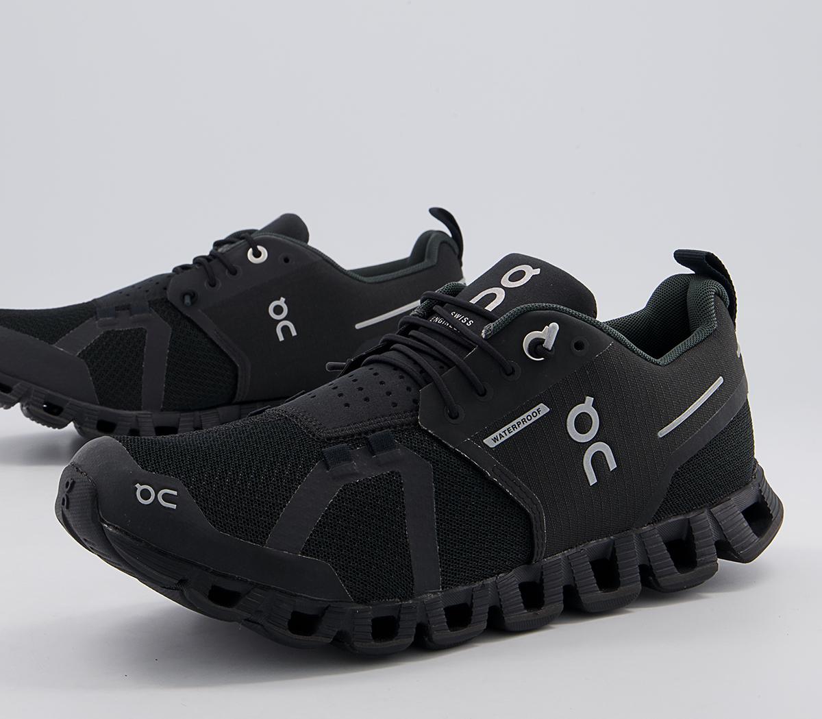 On Running Cloud Waterproof Trainers On Running Cloud Waterproof Trainers Black Lunar F