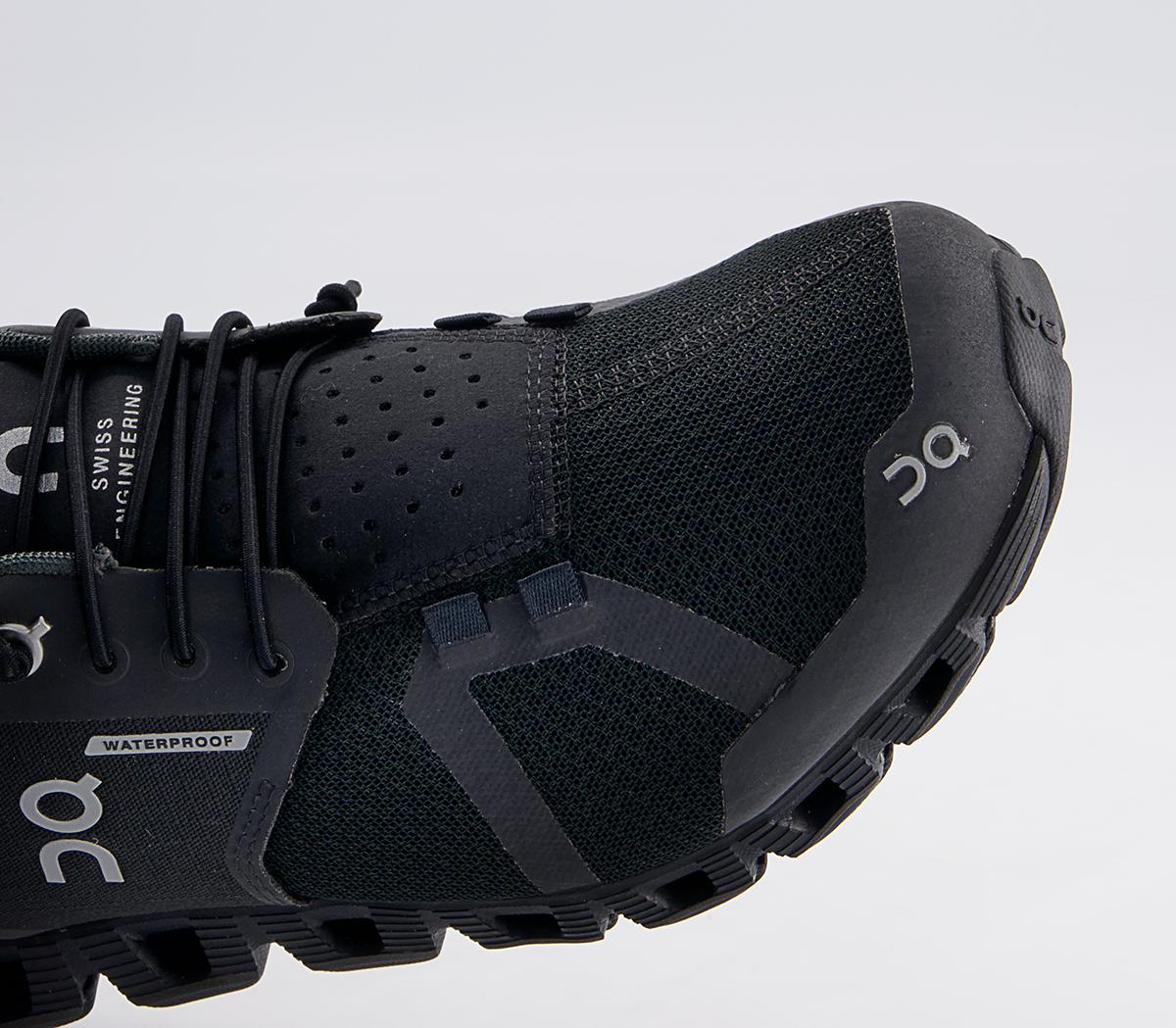 On Running Cloud Waterproof Trainers On Running Cloud Waterproof Trainers Black Lunar F