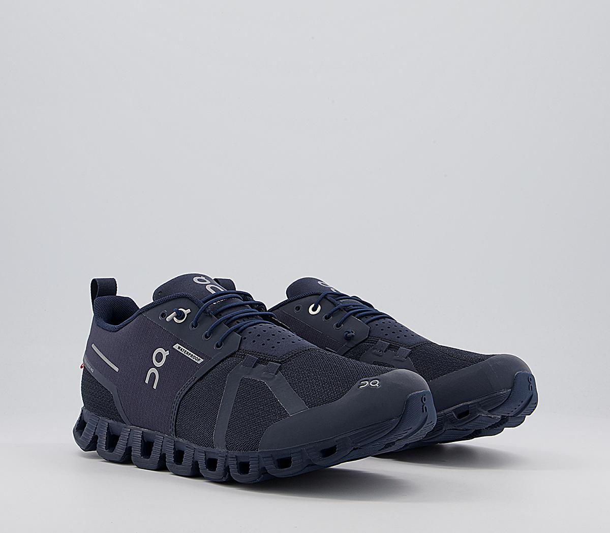 On Running Cloud Waterproof Trainers Navy - Men's Trainers