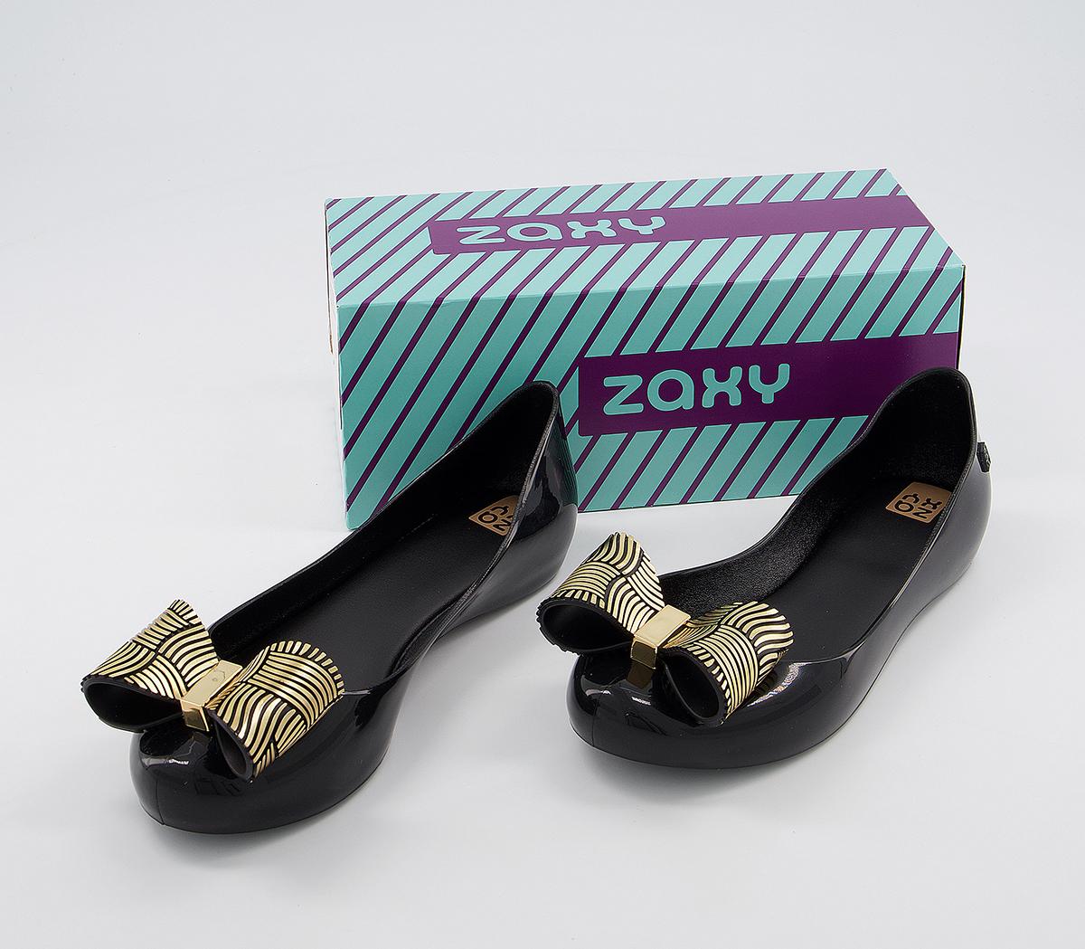 Zaxy Kids Joy Bow Flats Zaxy Kids Joy Bow Flats Black Chrome