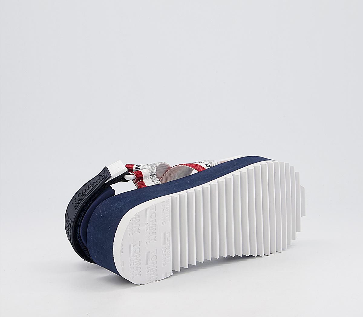 Tommy HilfigerLurex Strappy SandalsTwilight Navy Red White