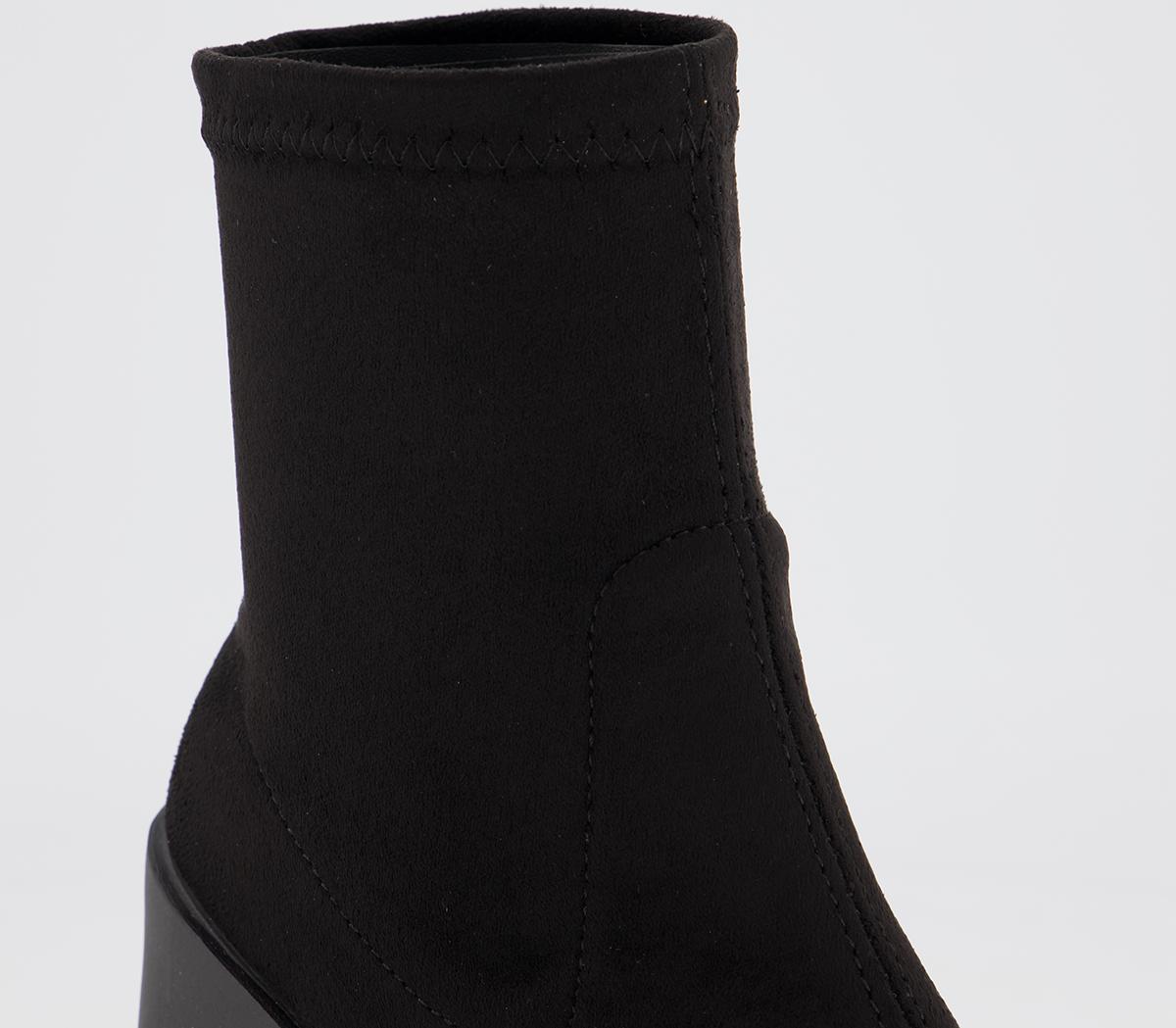 OFFICEAffect Platform Sock BootsBlack Stretch