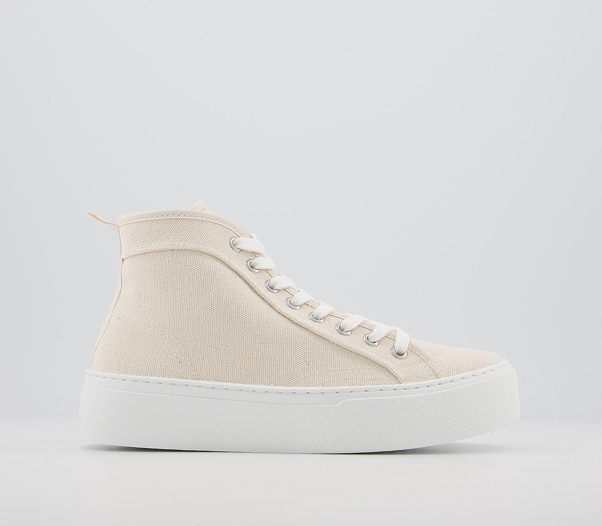 OFFICEFocused Flatform High Tops TrainersOff White Canvas