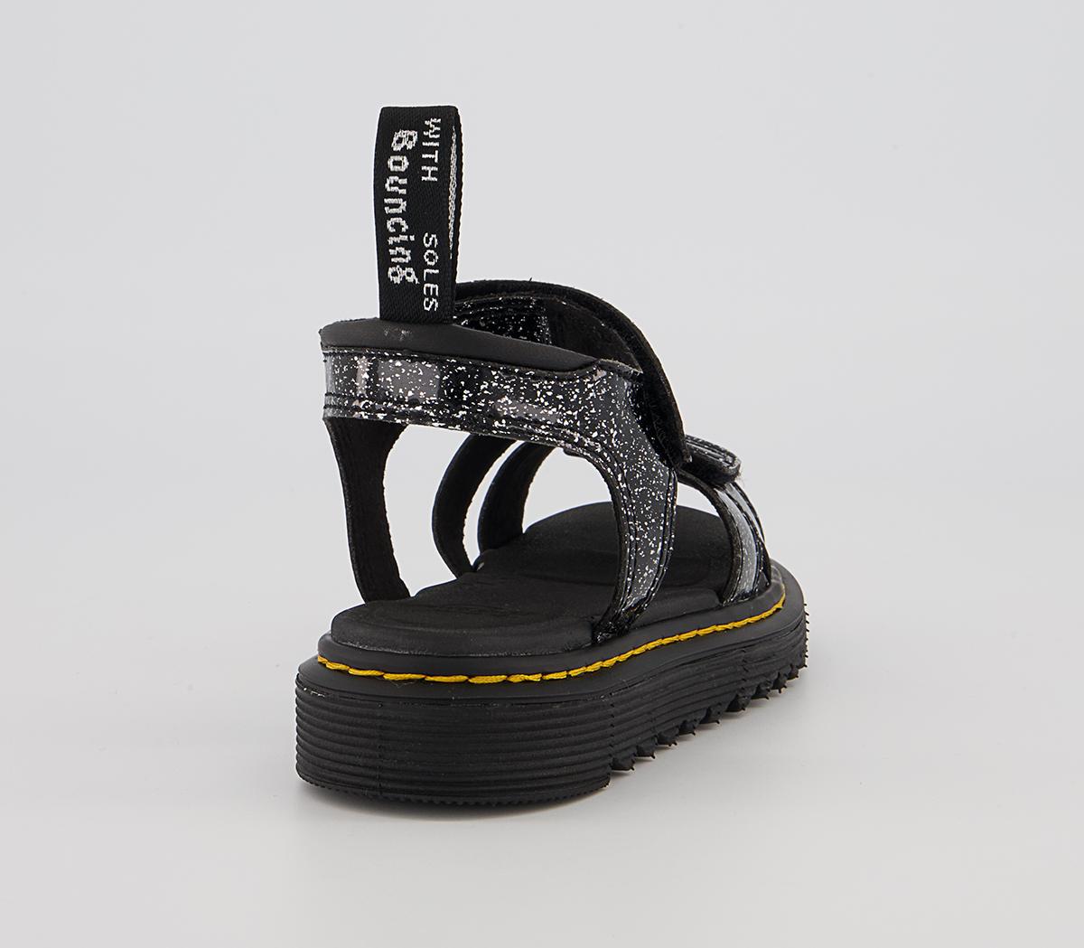 Dr. Martens Klaire Junior Sandals Dr. Martens Klaire Junior Sandals Black Cosmic Glitter
