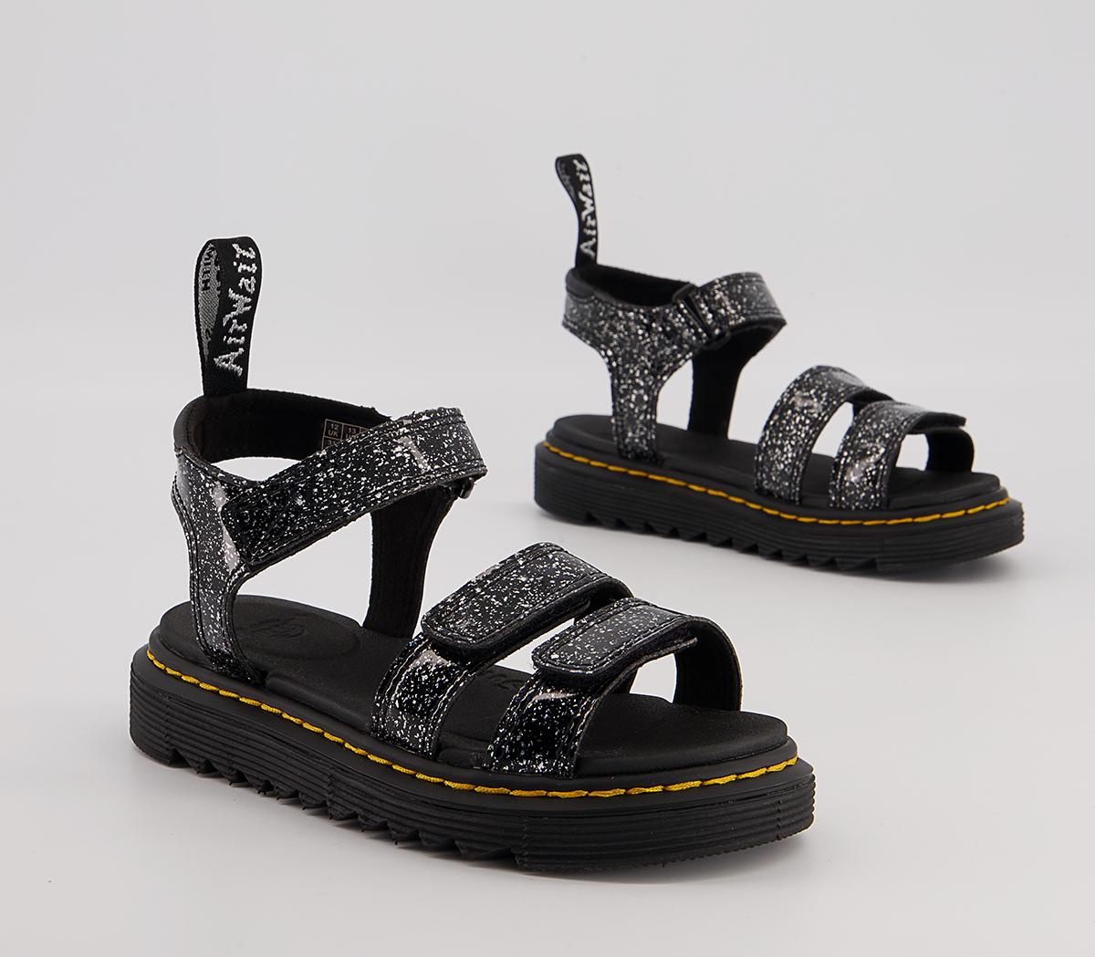 Dr. Martens Klaire Junior Sandals Dr. Martens Klaire Junior Sandals Black Cosmic Glitter
