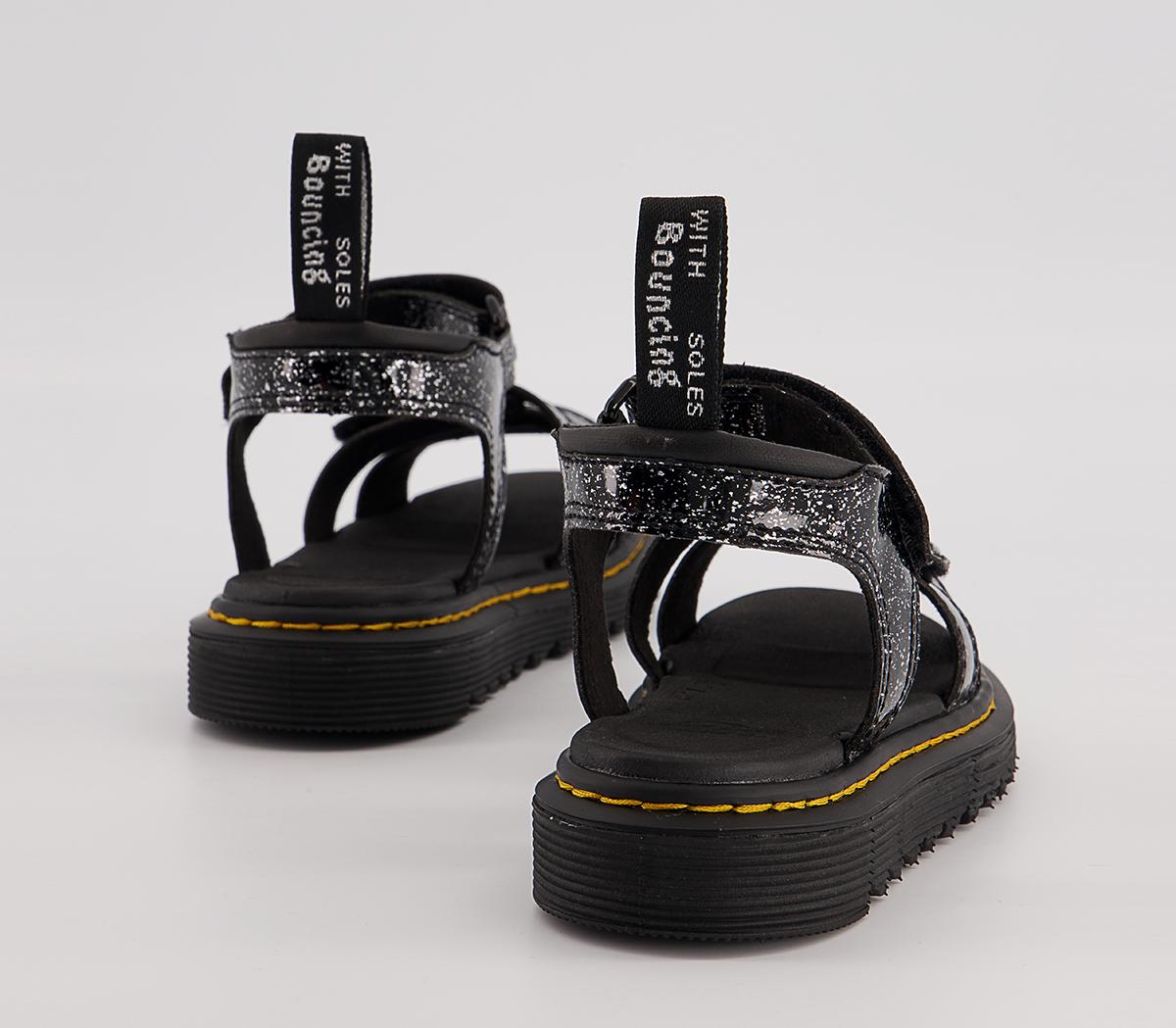 Dr. Martens Klaire Junior Sandals Dr. Martens Klaire Junior Sandals Black Cosmic Glitter