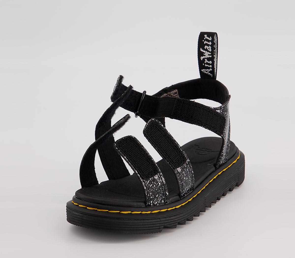 Dr. Martens Klaire Junior Sandals Dr. Martens Klaire Junior Sandals Black Cosmic Glitter