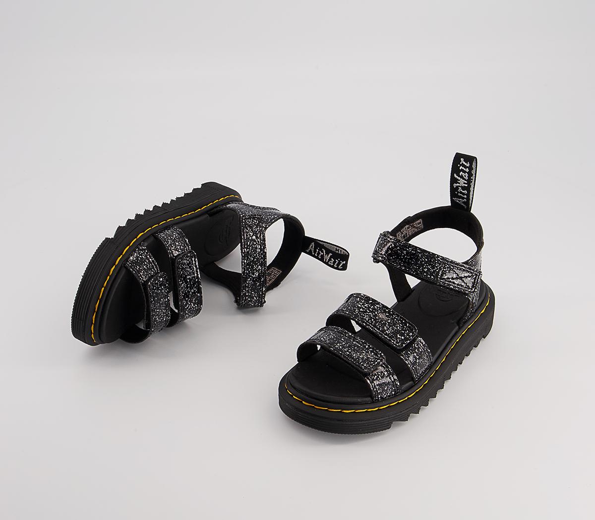 Dr. Martens Klaire Junior Sandals Dr. Martens Klaire Junior Sandals Black Cosmic Glitter