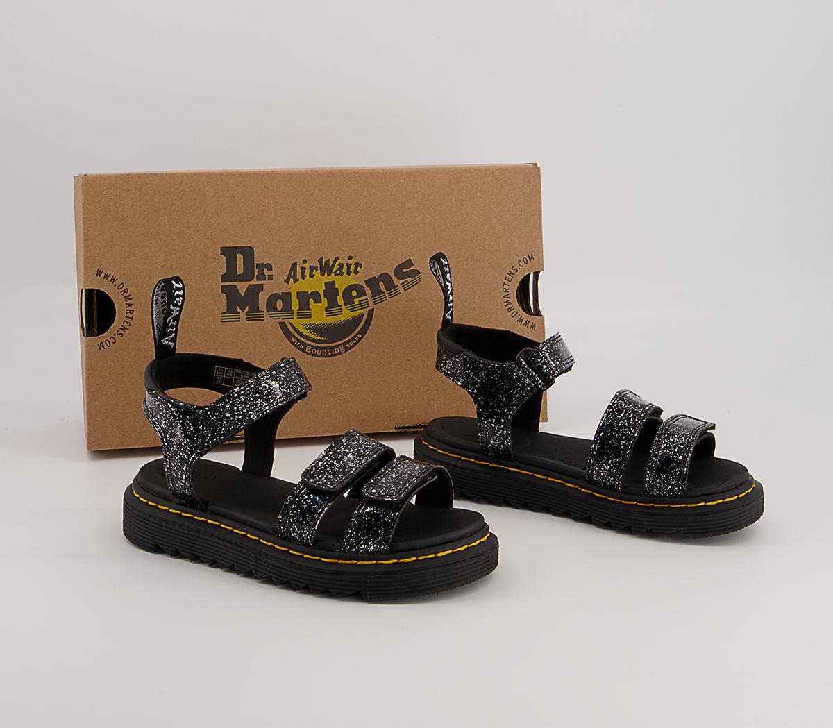 Dr. Martens Klaire Junior Sandals Dr. Martens Klaire Junior Sandals Black Cosmic Glitter