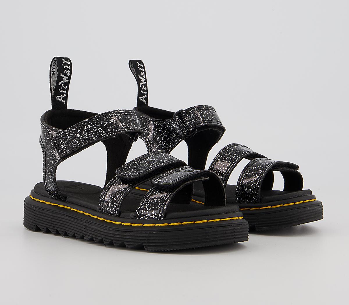 Dr. Martens Klaire Junior Sandals Dr. Martens Klaire Junior Sandals Black Cosmic Glitter