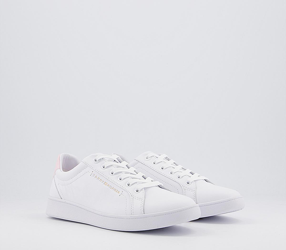 Tommy Hilfiger Court Sneakers White Light Pink - Women's Trainers