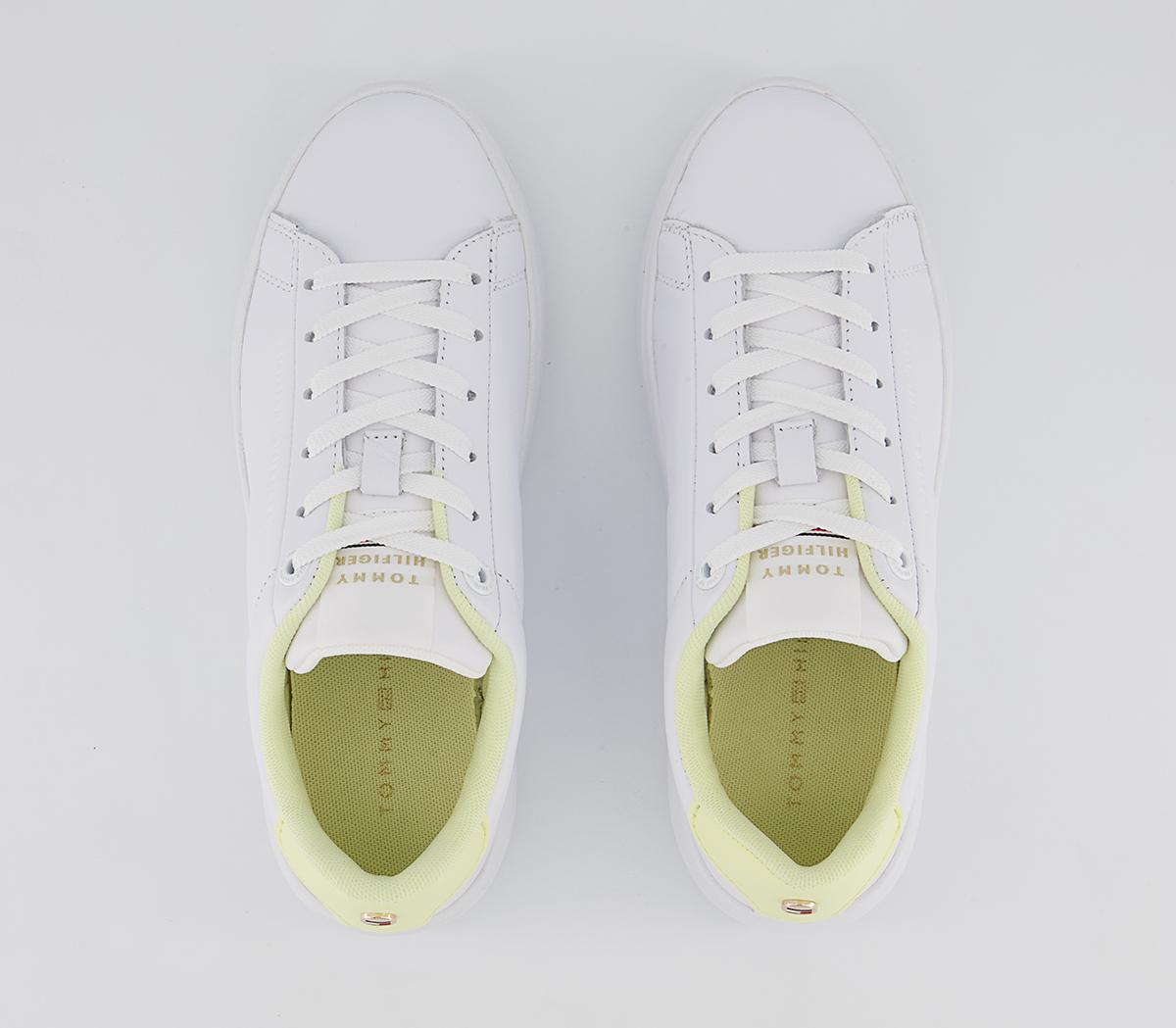 Tommy Hilfiger Leather Cupsole Tommy Hilfiger Leather Cupsole White Lemon Twist
