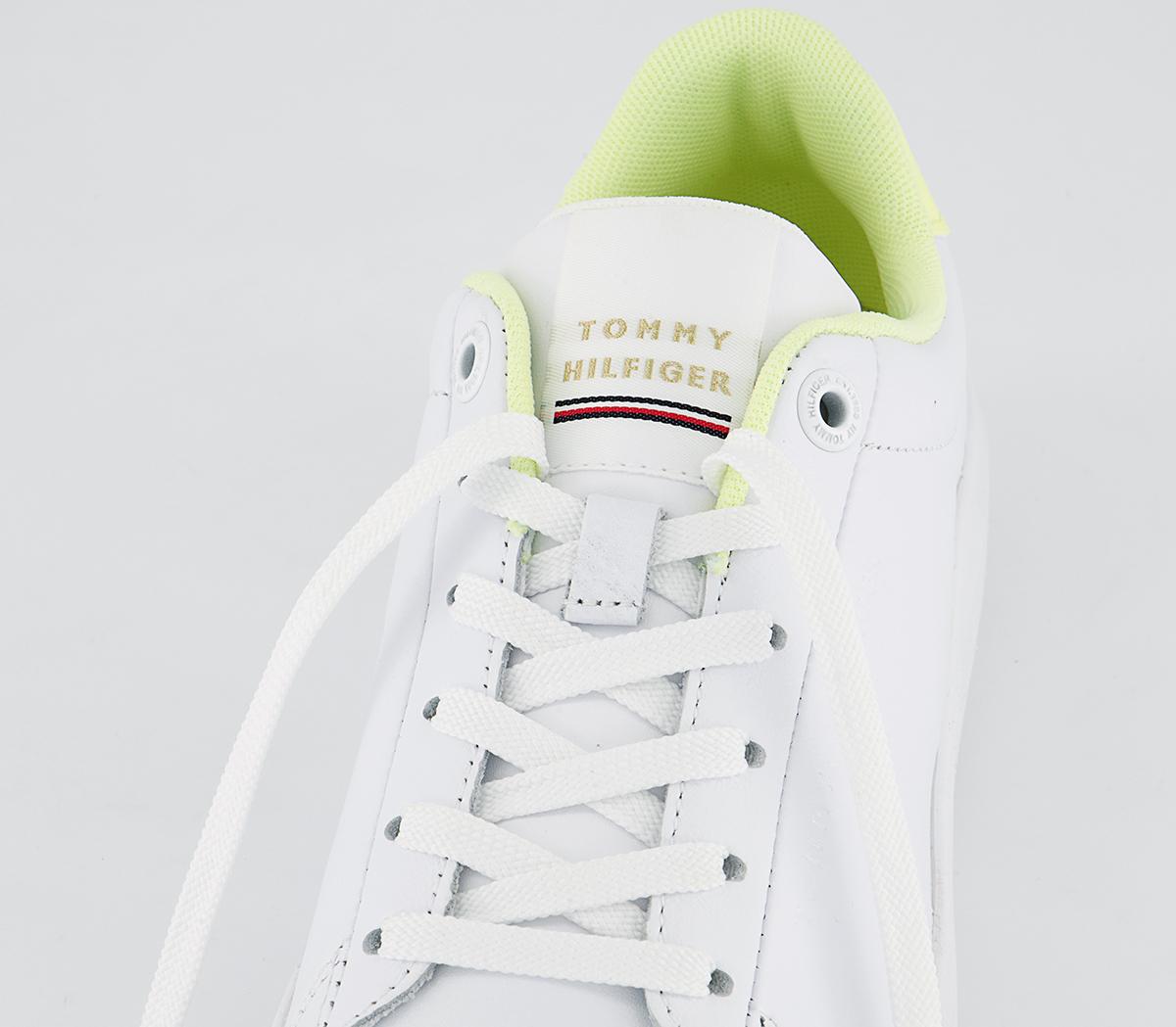 Tommy Hilfiger Leather Cupsole Tommy Hilfiger Leather Cupsole White Lemon Twist
