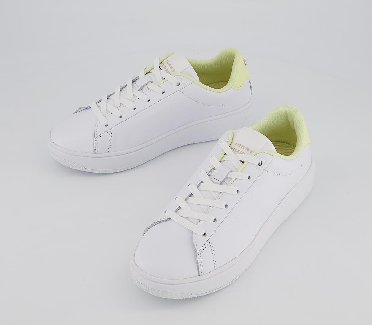 Tommy Hilfiger Leather Cupsole Tommy Hilfiger Leather Cupsole White Lemon Twist