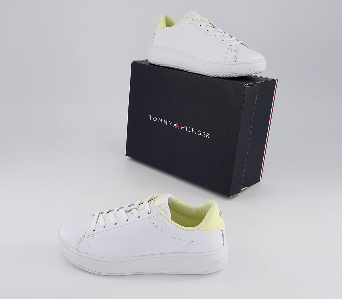 Tommy Hilfiger Leather Cupsole Tommy Hilfiger Leather Cupsole White Lemon Twist